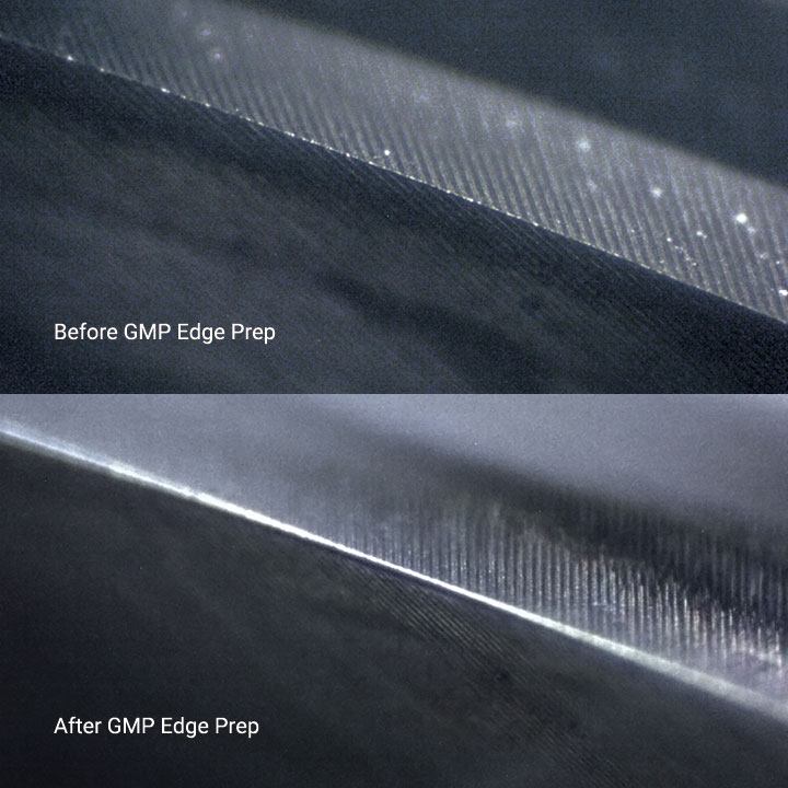 edge prep (before and after)